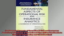 FREE PDF  Fundamental Aspects of Operational Risk and Insurance Analytics A Handbook of Operational  FREE BOOOK ONLINE