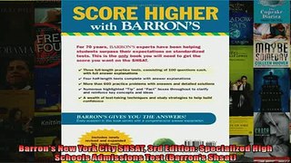 FREE DOWNLOAD  Barrons New York City SHSAT 3rd Edition Specialized High Schools Admissions Test  BOOK ONLINE