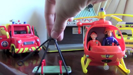 Fireman Sam Toys playset - with Helicopter, burning house and action figures!