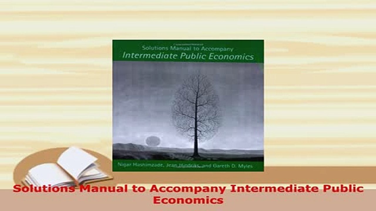 Download  Solutions Manual to Accompany Intermediate Public Economics Free Books