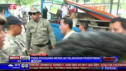 Pedagang Tanah Abang Mengamuk Saat Ditertibkan Petugas