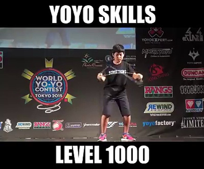 Best Yoyo skills by young kid (level 1000)
