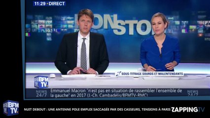 Nuit Debout : Une antenne Pôle Emploi totalement saccagée par des casseurs, tensions à Paris