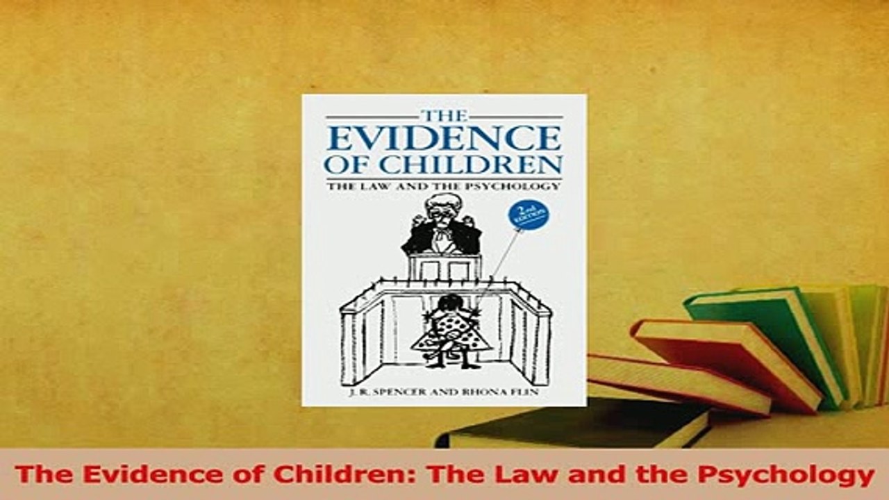 Read  The Evidence of Children The Law and the Psychology Ebook Free