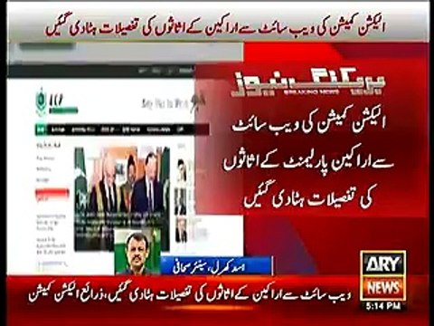 Potential second wave of Panama, member Election Commission website details were aayb Parliament's assets