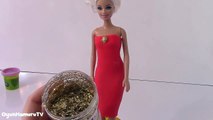 Play Doh Barbie Oyun Hamuru Altın Simli Elbise Tasarımı