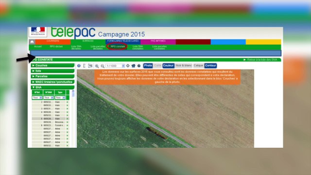 Minute Pac -Consulter les surfaces admissibles et SNA modifiées 2015