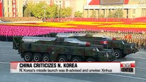 China condemns N.Korea's missile launch on Friday