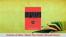 Read  Crimes of War What The Public Should Know Ebook Free