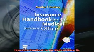 READ book  Insurance Handbook for the Medical Office 9e READ ONLINE