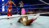 Naomi (w/ Cameron) vs. Brie Bella (w/ Nikki Bella)
