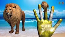 Animal Finger Family - 3D Nursery rhymes Song | Lion And cheetah Animation for Children