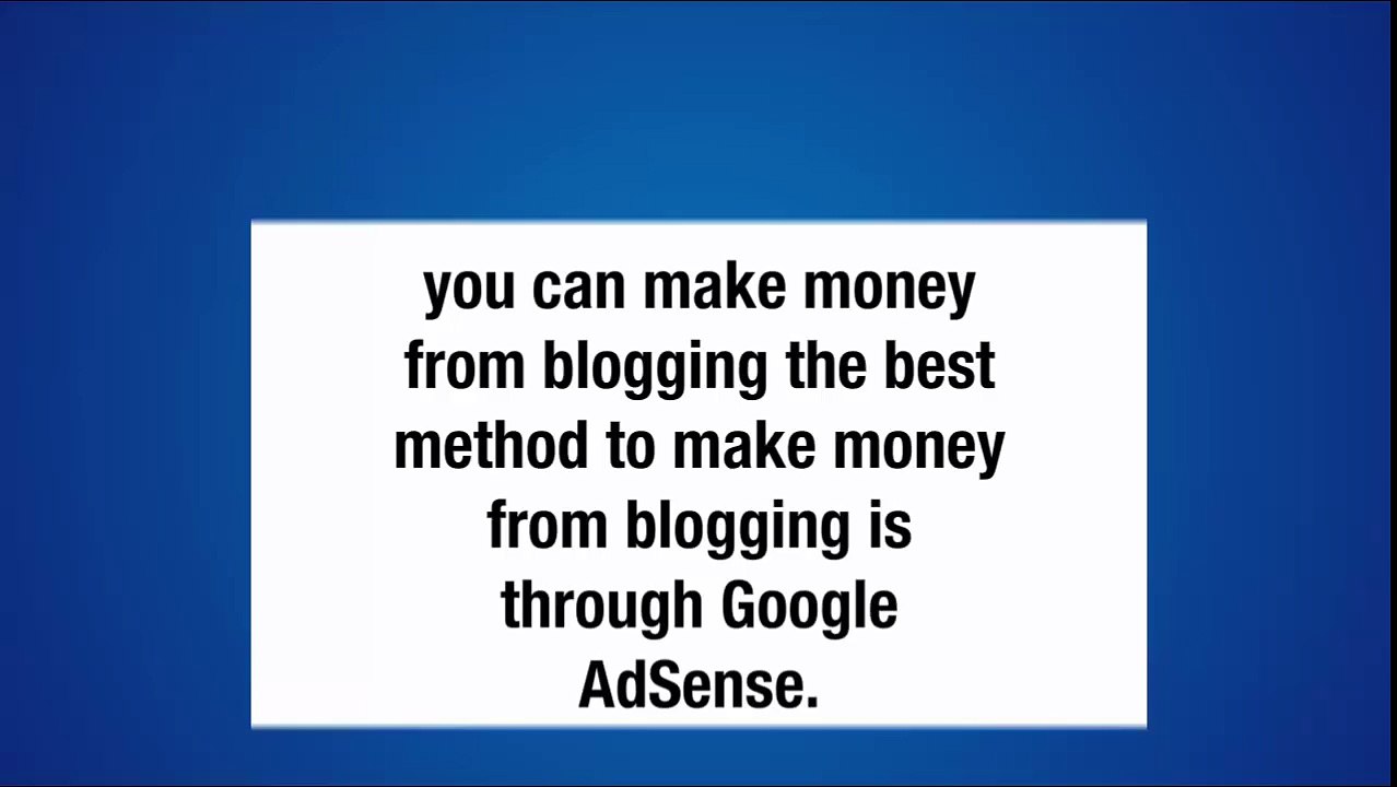 make money from blogging