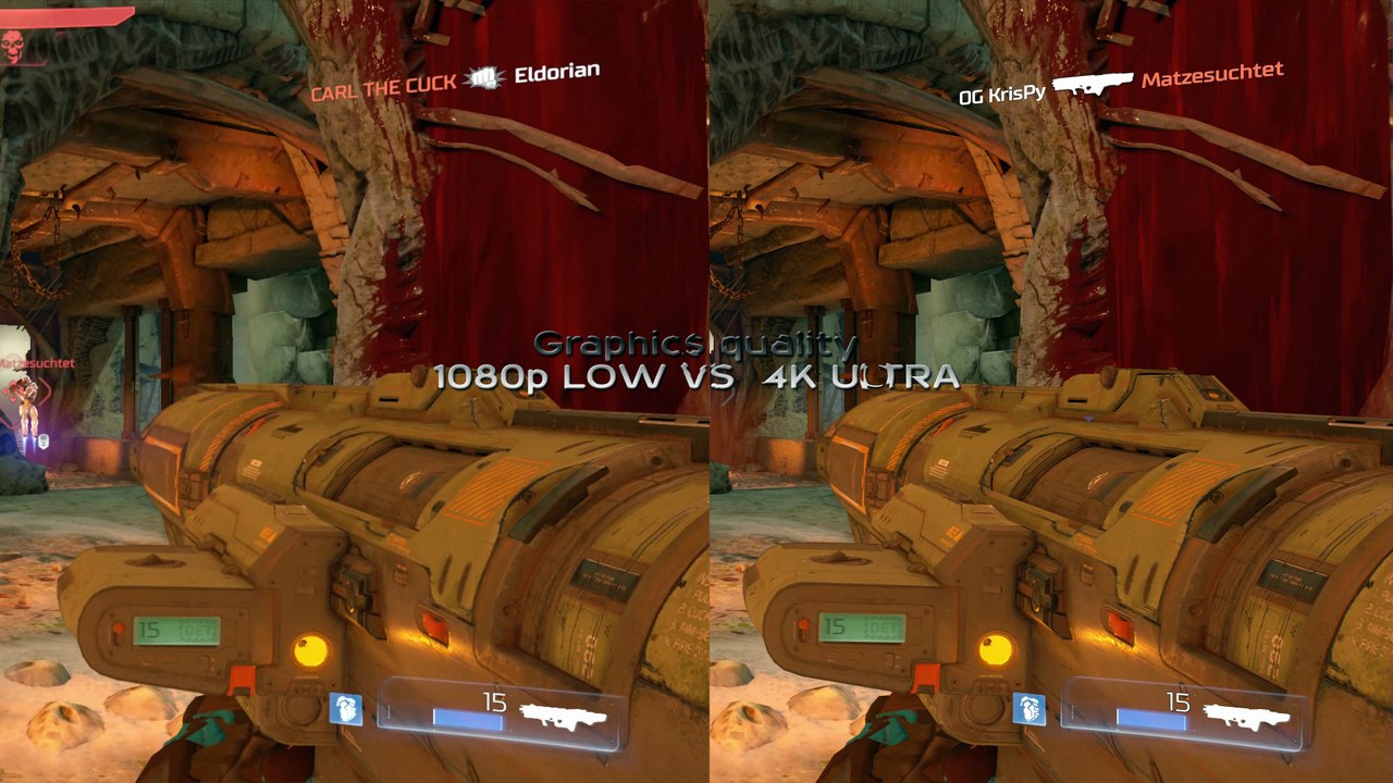 DOOM 4 - 4K VS 1080p