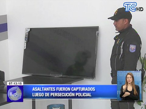 Asaltantes fueron capturados luego de persecución policial