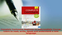 PDF  Complete Cantonese Beginner to Intermediate Course Learn to read write speak and Download Online