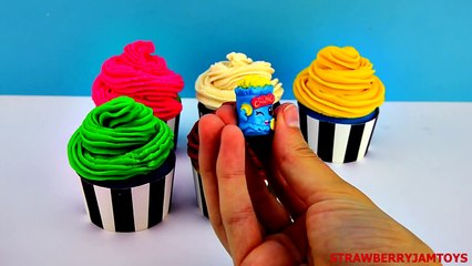 Cars 2 Play Doh Cupcakes Shopkins Kinder Surprise TMNT Moshi Surprise Eggs StrawberryJamToys