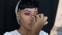 Bold Glossy Eye Fall Makeup || using NYX lid Lacquer ||