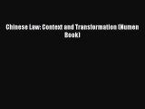 [Download PDF] Chinese Law: Context and Transformation (Numen Book) Ebook Free