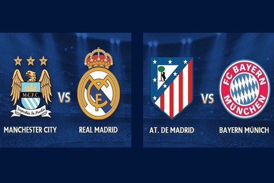 Man.City-Madrid y Atlético-Bayern, para semifinales