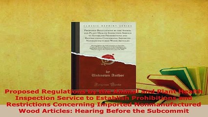 PDF  Proposed Regulations by the Animal and Plant Health Inspection Service to Establish Read Online