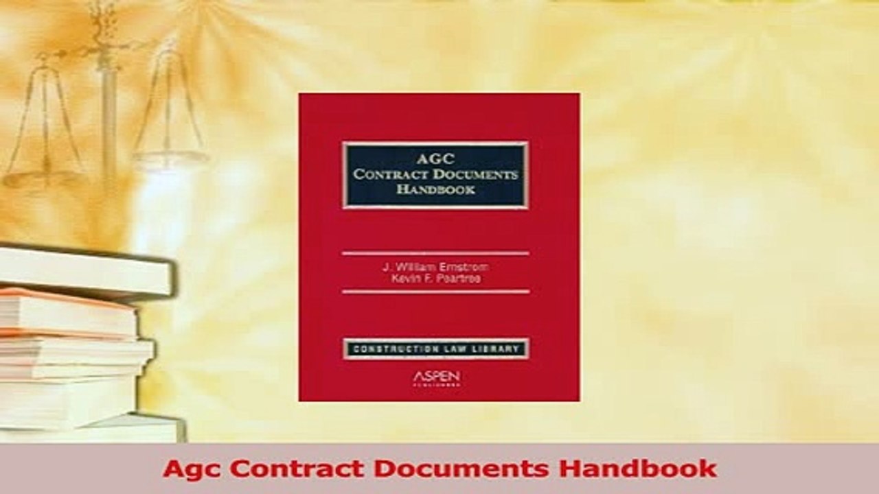 Read  Agc Contract Documents Handbook Ebook Free