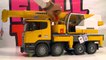 RC Bruder Scania R-Series Liebherr Crane Truck and Big excavator Toys