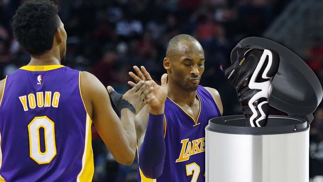 Kobe Bryant Throws Away Nick Young's Adidas Shoes