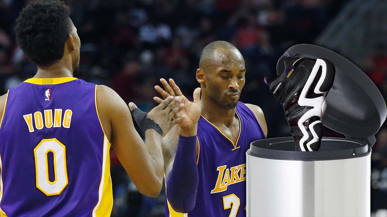 Kobe Bryant Throws Away Nick Young's Adidas Shoes