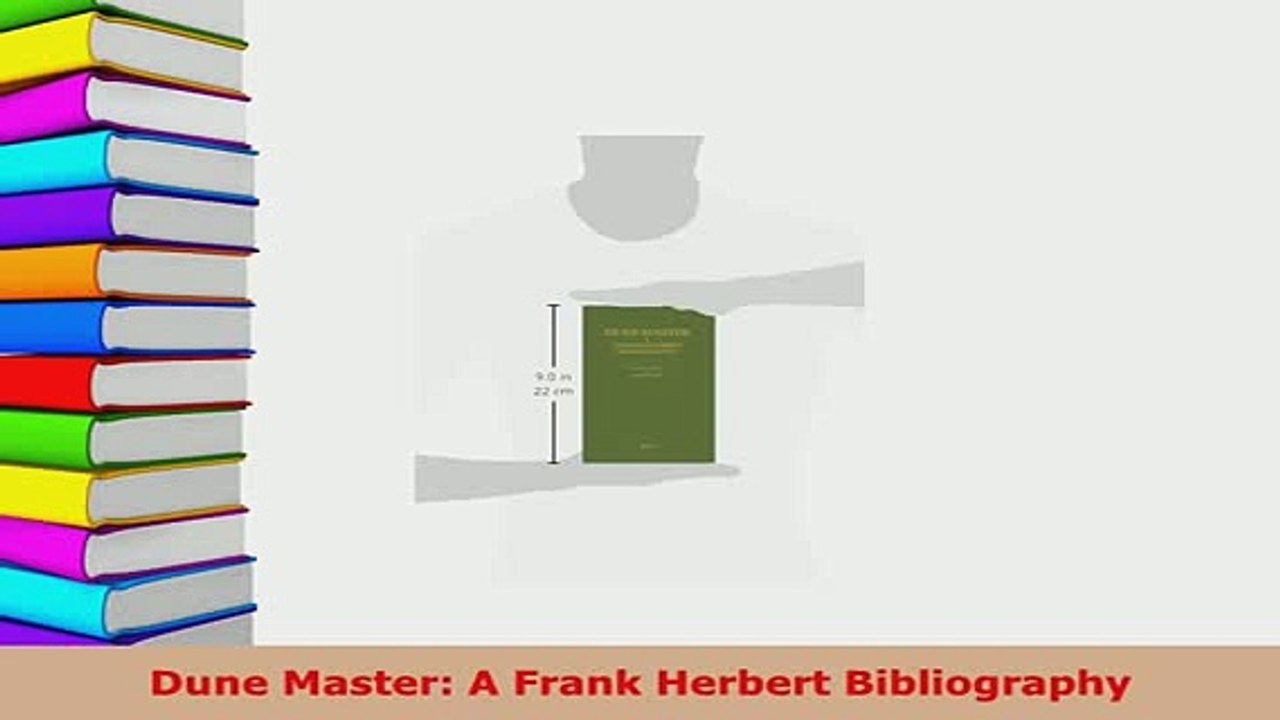 PDF  Dune Master A Frank Herbert Bibliography Read Online