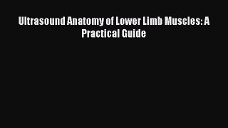[Read Book] Ultrasound Anatomy of Lower Limb Muscles: A Practical Guide  EBook