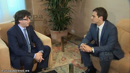 Rivera y Puigdemont con posiciones antagónicas