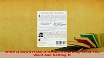 Read  Write It Down Make It Happen Knowing What You Want And Getting It Ebook Free