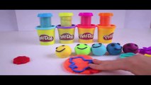 Learn Colours with Playdough and Rainbow Play Doh Smiley Face Fun for Kids ✔