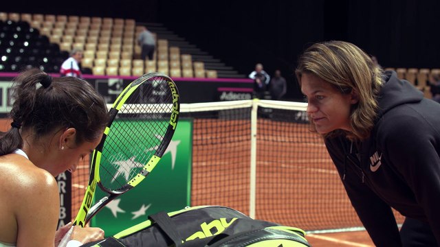 Fed Cup 2016 #FRANED : la minute bleue n°5, à l'entraînement