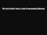 Download The Korn Shell: Unix & Linux Programming Manual PDF Free