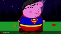 peppa pig listens to music- peppa pig Bat man-spideman super man-Pig flash.