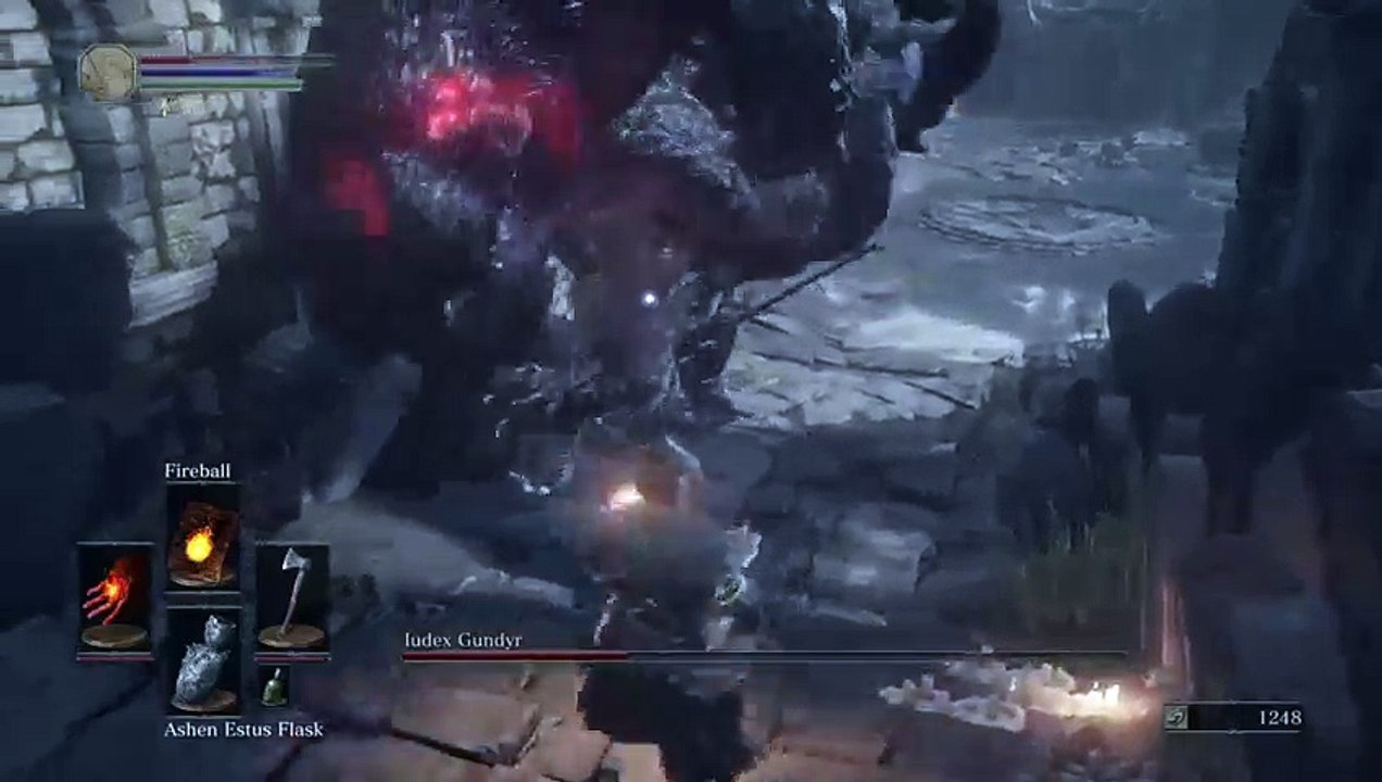 PS4 Dark Souls 3 Footage - swak surviving the first boss