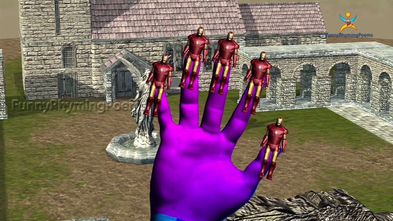 Iron Man Finger family 3d rhyme | Animated Nursery Children Finger Family song