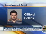 Man accused of sexually assaulting massage student