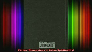 Read  Karma Dimensions of Asian Spirituality  Full EBook