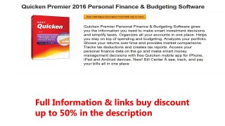Quicken Premier 2016 Personal Finance & Budgeting Software
