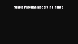 Download Stable Paretian Models in Finance PDF Online