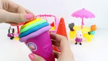 Play Doh Ice Creams Rainbow Ice Cream Peppa Pig Ice Cream Parlor Playset Playdough Toy Videos Part 5