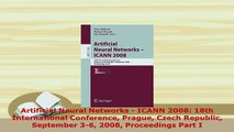 Download  Artificial Neural Networks  ICANN 2008 18th International Conference Prague Czech Free Books