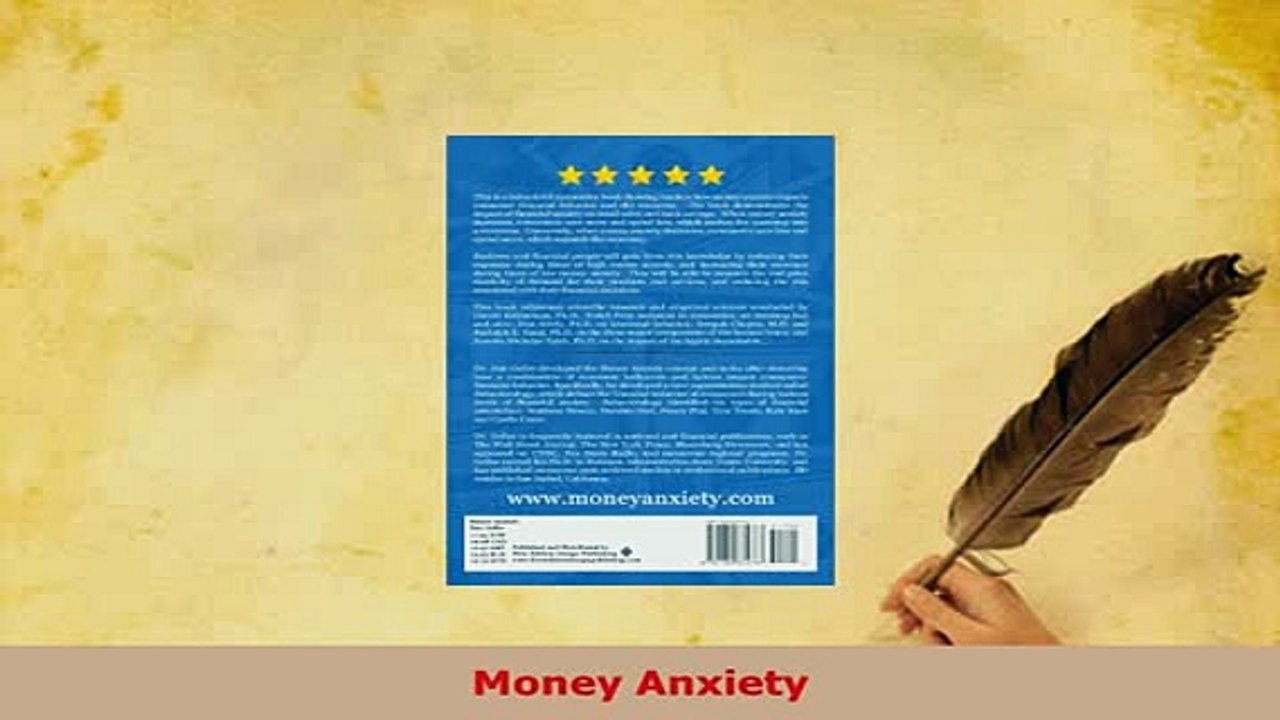 PDF  Money Anxiety PDF Book Free