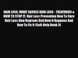 [PDF] HAIR LOSS: WHAT CAUSES HAIR LOSS - TREATMENS & HOW TO STOP IT: Hair Loss Prevention How