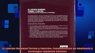 FREE PDF  El cuerpo humano forma y función Fundamentos de anatomía y fisiología Spanish Edition  FREE BOOOK ONLINE