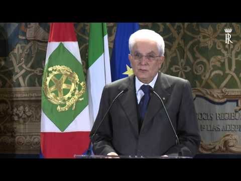 Roma - Mattarella - partecipanti alla riunione Plenaria della Commissione Trilaterale (15.04.16)
