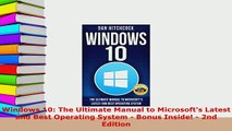 PDF  Windows 10 The Ultimate Manual to Microsofts Latest and Best Operating System  Bonus  Read Online
